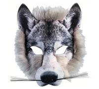 1 Piece Animal Wolf Mask for Everyone, Universal Halloween Party Gathering Unisex Face Mask, Wolf, One Size