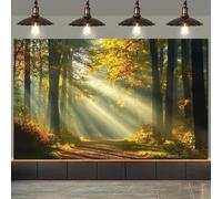 1 piece autumn forest sunshine shining golden themed background banner suitable for birthdays holidays parties
