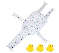 1 Piece Baby Bathtub Net, 3 Toy Ducks, Baby Bathtub Bracket, Foldable Bathtub Net Frame, Cross-Shaped Bath Mat Bathroom Accessories, Newborn Bath Accessories, Non-Slip Shower Net Bag