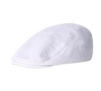 1 Piece Balloon Hat for Men Cotton Soft Stretch Fit Men's Hat Cabbie Hat for Men Unisex Peaked Cap, White, One Size