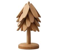 1 Piece Bam-Boo Trivet,Trivets for hot pots and Pans,22.5x13cm Wood Kitchen Hot Pads Trivet,Heat Resistant Pads,Wooden Trivets for Hot Dishes,Folding Tree Shape Trivet Set