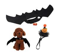 1 Piece Bat Wings With 2 Bells, 1 Piece Hat, Fun Halloween Cat Costume, Pet Bat Wings, Pet Role Play Costume, Adjustable Halloween Costume Accessories For Cats And Dogs Halloween Party