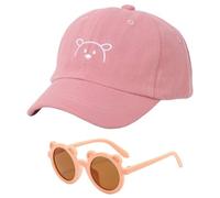 1 Piece Bear Hat And 1 Piece Children'S Sunglasses, Children'S Sun Hat, Adjustable Baseball Cap, Cute Pattern Hat, Children'S Baseball Cap.