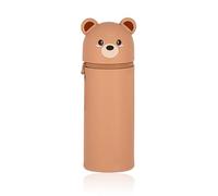 1 Piece Bear Pencil Bag, Silicone Pencil Bag, Cute Cartoon Stationery, Student Pencil Bag, School Supplies.