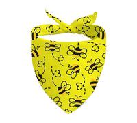 1 Piece Bees Dog Bandana Yellow Bee Tie On Scarf Farm Life Gift Bees Lovers Gift (Bees D UK)