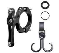 1 Piece Bicycle Water Bottle Holder, With 1 Piece Rotating Double Hook, Universal Water Bottle Holder (Black)