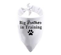 1 Piece Big Sister/Brother in Training Dog Bandana Dog Pregnancy Announcement Gender Reveal Gift (Big Brother white)