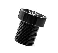 1 Piece Bike Crankset Arm Bolt Aluminum Alloy Bicycle Crank Arm Screws Crank Fixing Bolt Axis Nut Cover Replacement (Black M15*16.5mm)