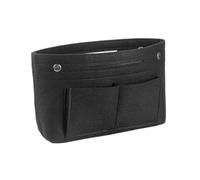 1 Piece Black Felt Makeup Bag, Simple Organizer, Large Capacity, Multi-Pocket, Convenient Travel, Multi-Functional Insertion Storage Bag.