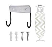 1 Piece Black Ironing Board Hanger, Stainless Steel Ironing Board Hook, Ironing Board Storage Hook, Indoor Storage Hook, Suitable For Home Laundry Room And Storage Room (With Screw Set)