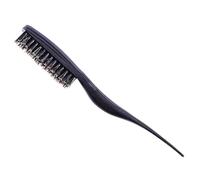 1 Piece Black Slick Back Bristle Teasing Brush Combing Hair Brush for Scalp Massage