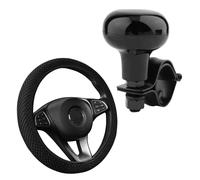 1 Piece Black Steering Wheel Rotator, 1 Piece Steering Wheel Cover, Creative Auxiliary, Universal Reusable, Car Assist Ball.