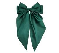 1 Piece Bow Hair Clip, Streamer Solid Color Tassel Large Women's Accessories (Green)