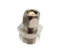 1 Piece Brass Ferrule Tube Compression, Fitting Connector BSP Male Thread Hydraulic Tube Adapter(6MM*1/4INCH)