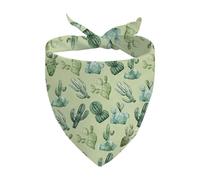 1 Piece Cactus Triangle Dog Bandana Spring Summer Dog Scarf Gardening Gift Cactus Lovers Gift (Cactus D)
