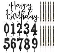 1 Piece Cake Insert With 10 Number Candles And 12 Candles, Birthday Cake Decoration, Cake Accessories