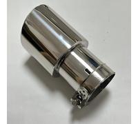 1 Piece Car Attachment Exhaust Pipe Tail Pipe Muffler Sharp Tail Universal Stainless Steel Flared Silver 114mm 101mm 89mm Exhaust End Pipe(60mm-101mm)