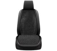 1 Piece Car Seat Cover For Ford Fusion 2010-2020, Natural Wood Beaded Cool Breathable Seat Cushion Mesh Natural Massaging Cushion Protectors Interior Accessories,Black-1pc