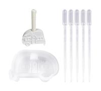 1 Piece Casting Mold, 5 Pieces 5Ml Dropper, Candle Holder Silicone Mold, Candle Silicone Mold, Craft Casting Mold