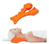 1 Piece Cervical Pillow, Spine Corrector, Cervical Massage Pillow, Shoulder and Neck Relaxer, Trapezius Trigger Point Massager, Suitable for Home, Business Trip, Travel (Orange)