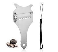 1 Piece Cheese Slicer, 1 Lanyard, Truffle Grater, Stainless Steel Cheese Slicer, Truffle Slicer with Adjustable Blade, Hand Held Cutting Tool, Portable Truffle Slicer