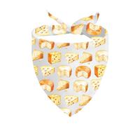 1 Piece Cheese Triangle Dog Bandana Cheese Party Merchandise Cheese Lovers Gift (Cheese Triangle D)