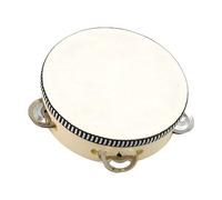 1 piece children's tambourine, portable tambourine, single row tambourine, percussion tambourine, children's wooden tambourine for dance and vocal accompaniment parties (8 inches)