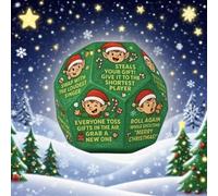 1-Piece Christmas Stocking Stuffers Gift Exchange Dice Game - Hilarious Interactive Adult Party Game | Durable Dice with Easy Rules, Multi-Occasion Family Game for Xmas/Birthday/Holiday Nights
