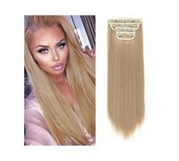 1 Piece Clip in Hair Extensions 4Pcs/Set 24" Long Straight Thick Hair Piece Synthetic Hair Clip In Hair Extensions for Women 180g Full Head Synthetic Hair Extensions with 11 Clips Soft Hairpieces for