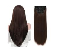 1 Piece Clip in Hair Extensions 4Pcs/Set 24" Long Straight Thick Hair Piece Synthetic Hair Clip In Hair Extensions for Women 180g Full Head Synthetic Hair Extensions with 11 Clips Soft Hairpieces for