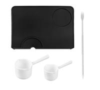 1 Piece Coffee Accessories, 2 Pieces Measuring Spoons, 1 Garland Needle, Coffee Tamping Cushion, Coffee Tamping Cushion, Coffee Tamping Holder, Non-Slip Coffee Tamping Cushion
