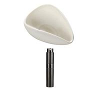 1 Piece Coffee Bean Dosing Cup, Ceramic Tea Spoon, Dosing Spoon, Coffee Bean Dosing Tray for Hotel, Restaurant, Teahouse, Home Weighing with Spray Bottle