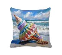 1 Piece Colorful Outdoor Cushions 25x25 cm/9.8x9.8 in Shell Cushion Covers with Zipper Linen Square Throw Pillow Cover, Decorative Pillowcases for Park Chair Balcony Bed Garden, Gifts for Women 2B-553