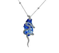 1 Piece Couple Neckchain Gothic Snake Heart Charm Necklace Matching Adjustable Chain Gothic Jewelry For Him/Her Unisex Dark Jewelry