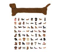 1 Piece Dachshund Bookmark, 60 Dachshund Stickers, Handmade Knitted Bookmarks, Creative Dachshund Bookmarks, Gift Bookmarks for Dog Lovers