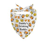 1 Piece Daddy's Drinking Buddy Dog Bandana Beer Lovers Gift (Daddy's Drinking Buddy D UK)