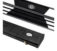 1 Piece Deluxe Wide Black Patch Design Snooker & Pool Hard Cue Case