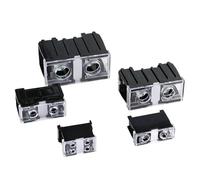 1 Piece DIN Rail Terminal Block IN Type Junction Box 600V 20/30/50/60/90/130/240A Split High Current Brass Wire Connector(IN60BK)