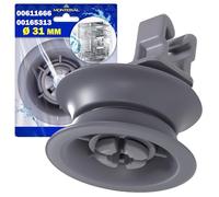 1 Piece Dishwasher Wheels for Upper Basket Ø 31 mm with the Original Code 00611666 611666 00165313 165313 for Bosch for Siemens - MONTERAL