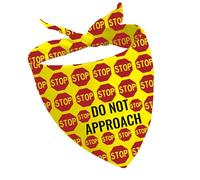 1 Piece Do Not Approach Dog Scarf Anxious Dog Bandana Handkerchief Scarf Over The Collar Bandana (Stop Approach)