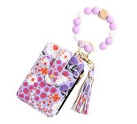 1 Piece Door with Flowers - 8.5x12cm Slim Wallet with Credit Card Holder | Leather Wallets for Women Cons 2 Slot Compact Stylish for Pocket Pocket Bag, Lavender, Consulte la descripción, See
