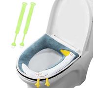 1 Piece Duck Print Toilet Seat and 2 Pieces Toilet Lid Lifter, Cartoon Toilet Seat, Toilet Accessories, Waterproof Toilet Seat