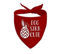 1 Piece Easter Eggs Dog Bandana Spring Dog Scarf EGG-STRA Cute Dog Handkerchief Easter Gifts (EGG STRA CUTE D EU)