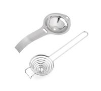 1 Piece Egg Separator with 1 Piece Egg Separation Spoon, Egg White Separator, Long Handle Egg Strainer, Baking Tool, Egg Yolk Separator, Suitable for Kitchen, Restaurant, Bakery