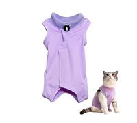 1 Piece Female Cat Sterilization Clothing - Post-Surgery & Weaning Elastic Kitten Coat (Purple M Size)