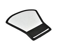 1 Piece Flash Diffuser Reflector Premium Two-Sided Silver/White Bend Bounce Flash Reflector Kit with Elastic Strap