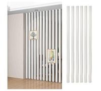1 piece Floor-standing Wooden Partition Columns, Independent Rods, DIY Wall Panels With Adjustable Feet, Easy To Install And Remove(White,280cm/110.23in/9.18ft)