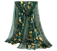 1 Piece Floral Print Scarf, Long Scarf, Light Scarf, Chiffon Scarf, Retro Scarf For Women, Decorative Scarf