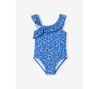 1-Piece Floral Swimsuit for Girls blue