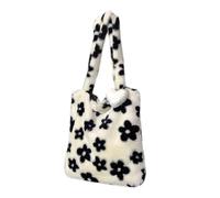 1 Piece Flower Pattern Bag, Cute Bag, Plush Shoulder Bag, Fashionable Simple Shoulder Bag, Women'S Bag